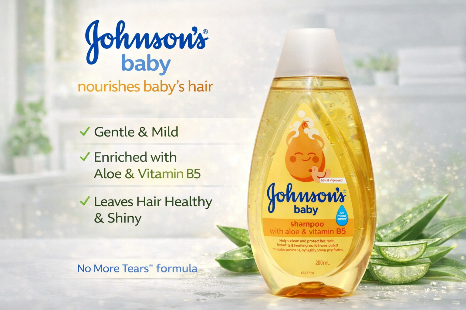 JOHNSON 'S BABY -SHAMPOO WITH VITAMIN B5 -CM -20