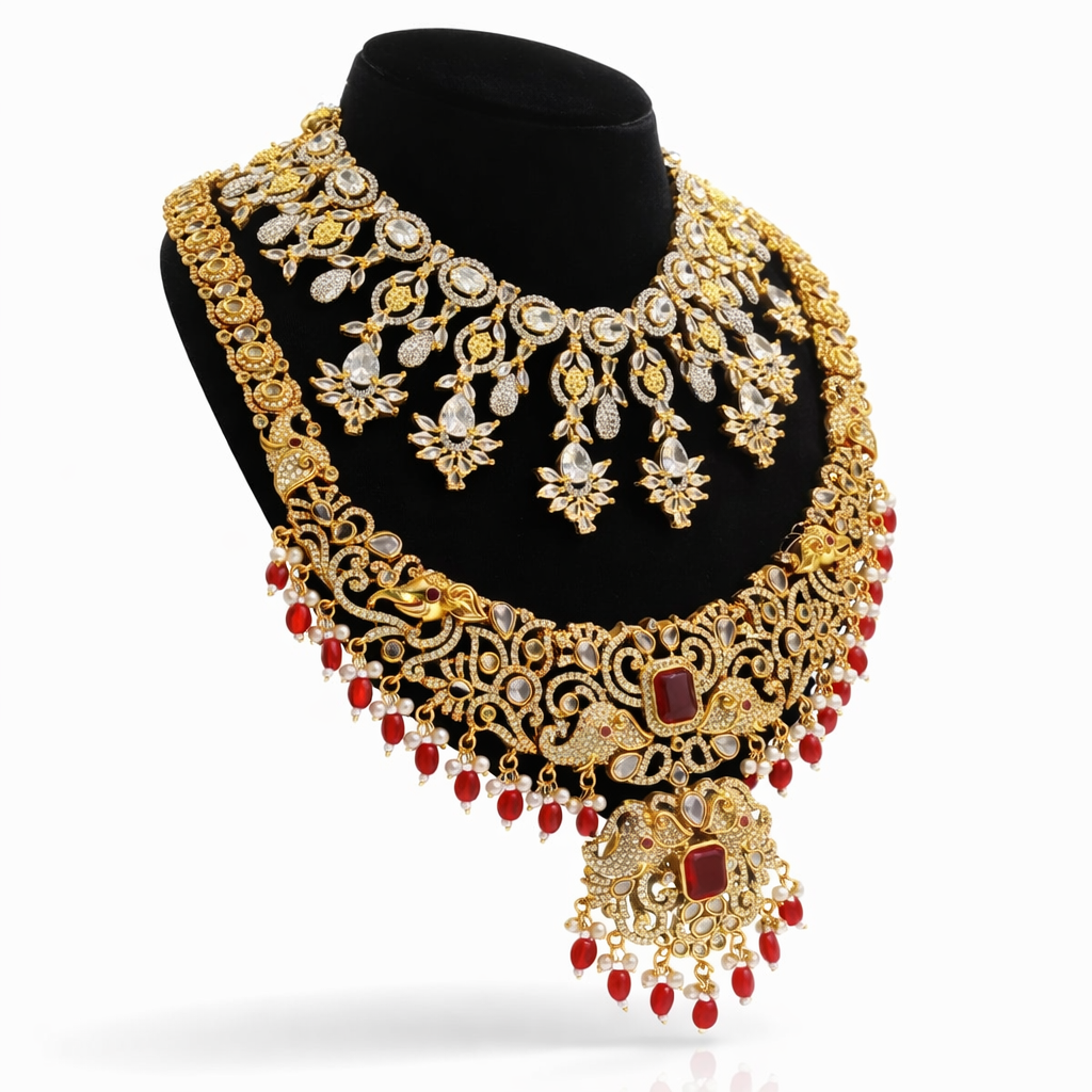 Bridal Jewellery Set - Neckles & Earrings