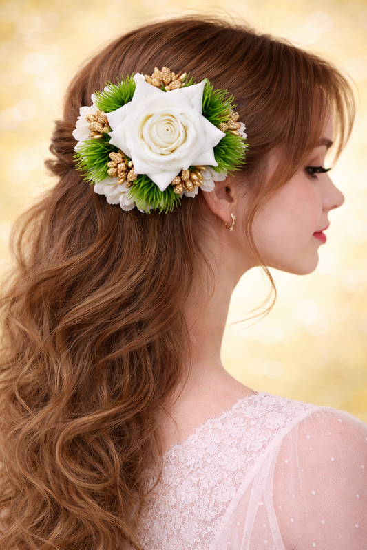 Floral Hair Multi Colours Buns H-17