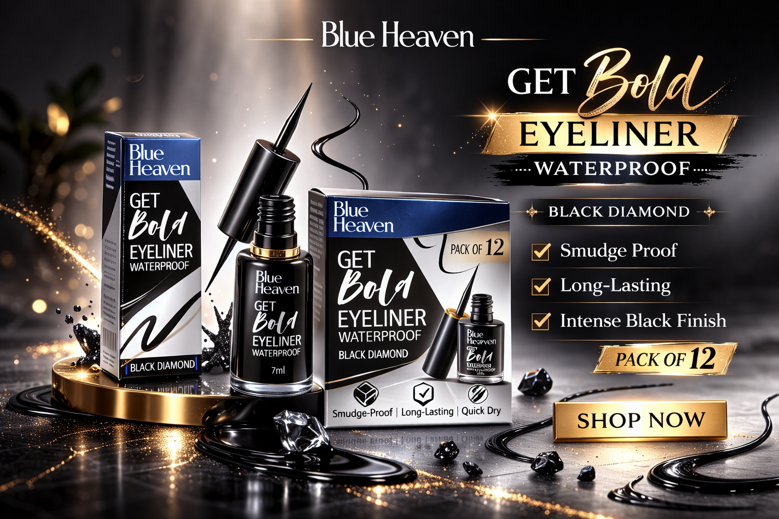 EYE LINER - BLUE HEAVEN WATER PROOF -CM-37
