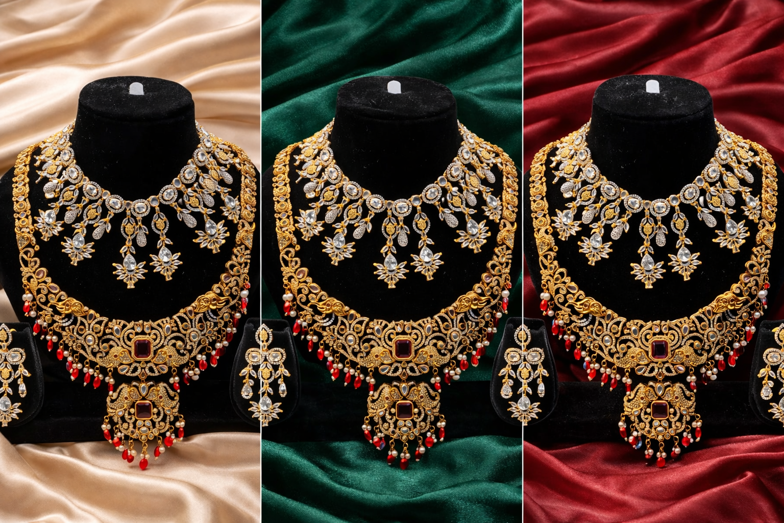 Bridal Jewellery Set - Neckles & Earrings