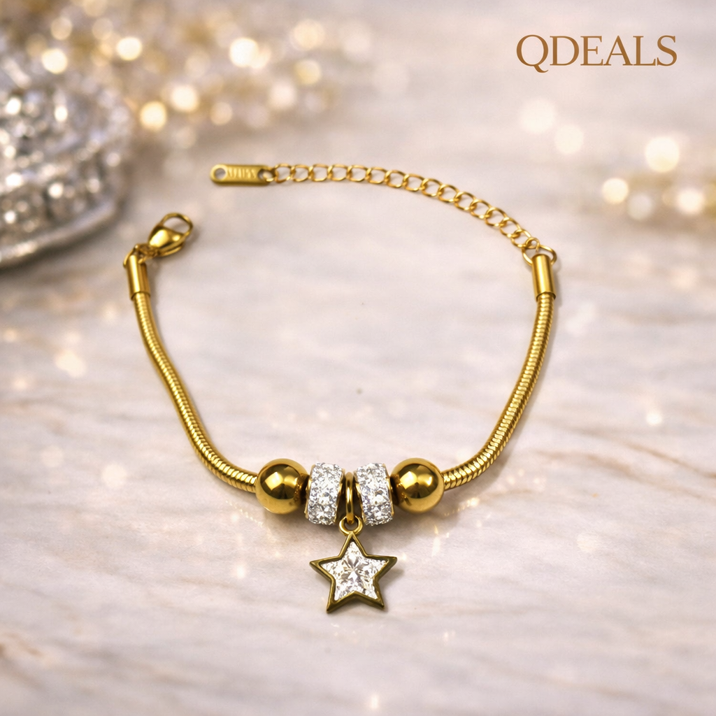 Gold Chain with Star -