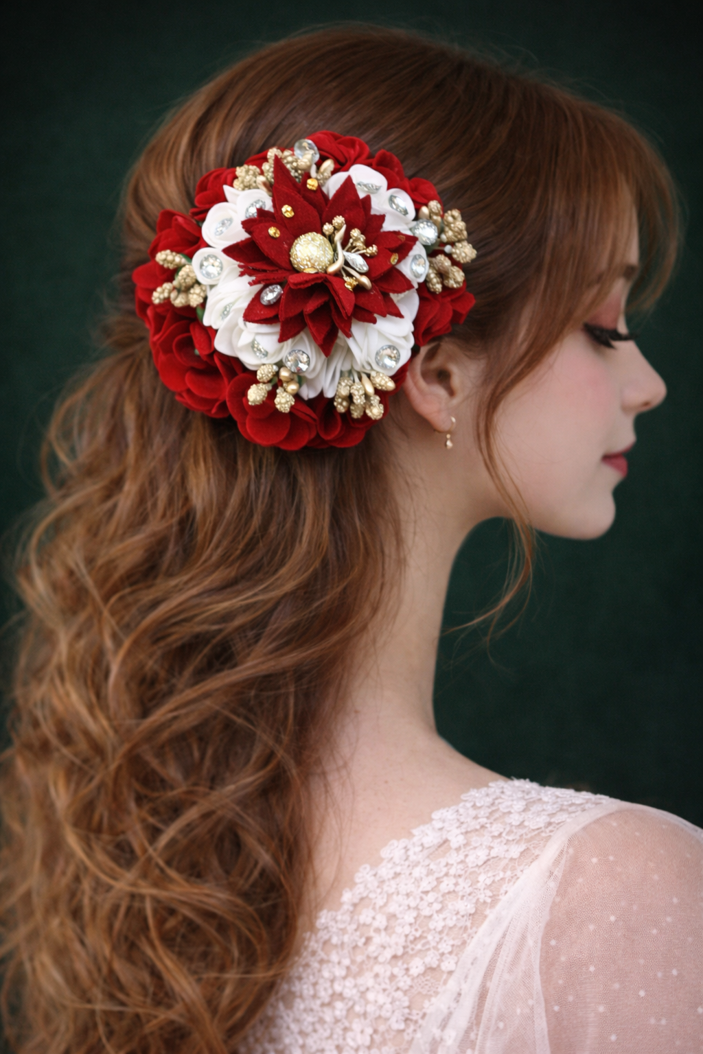 Floral Hair Buns   H-18A