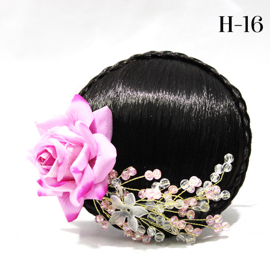 Floral Hair Buns   H-16A
